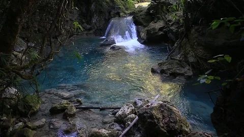 Laos waterfall Stock-Footage 81984034