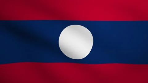 Laos Waving Flag Background Animation. Looping seamless 3D animation. Motio.. Stock Footage 232218904