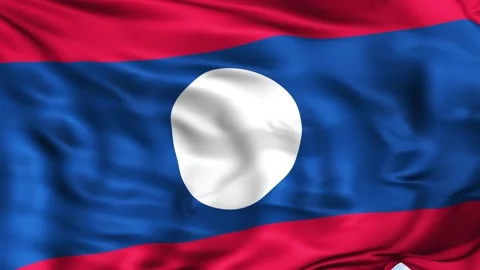 Laos Waving Flag Background Video stock 204135542