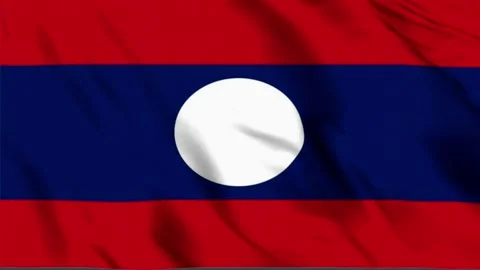 Laos waving flag, Laos 3D flag, Flag of Laos waving Animation, Laos waving flag Stock Footage 303391471