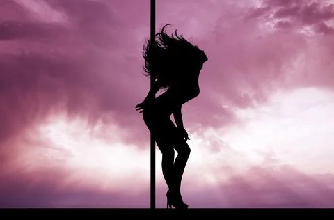 Lap dance at sunset Stock Illustration