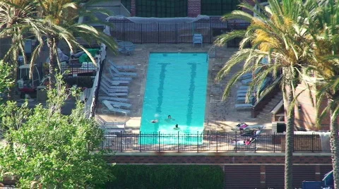Lap Pool from Above HD Stock Footage 481692