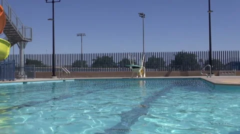 Lap Pool and diving board Video stock 40219973