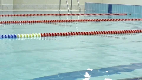 Lap pool with marked lanes Stock Footage 73122573