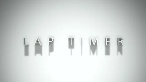 Lap timer 3D title animation with shadows on a white background Stock Footage 297385680