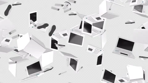 Lap top computer loop tile Swirl with alpha channel. This is a looping and Video stock 304446875