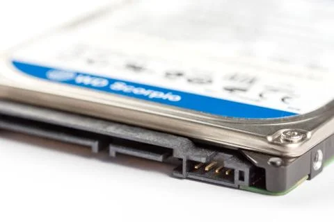 Lap top SATA hard disc isolated over white background Foto stock