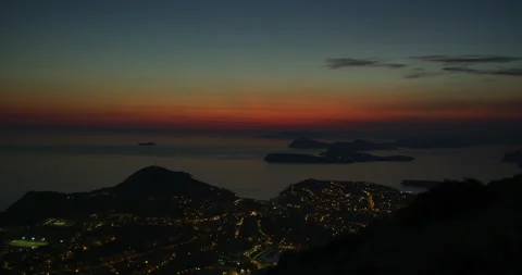 Lapad Peninsula at dusk Video stock 216554970