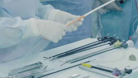 Laparoscopic surgery of the abdomen Stock Footage 75026150