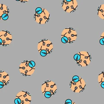 Laparoscopic surgery vector seamless pattern Stock Illustration