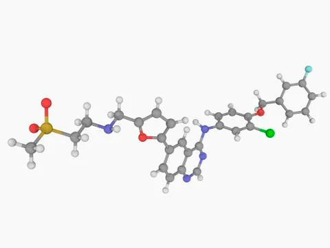 Lapatinib drug molecule Stock-Illustration