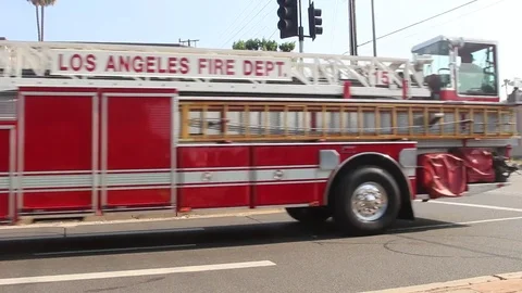 LAPD Firetruck 動画素材 76099472