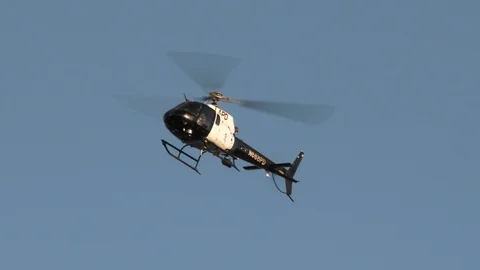 LAPD Helicopter Flying Overhead Stock Footage 102959960