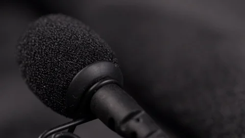 Lapel mic rotating closeup 4k Stock Footage 107867187