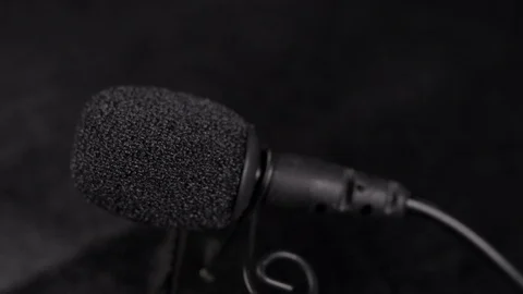 Lapel mic rotating medium closeup 4k Stock Footage 107867062