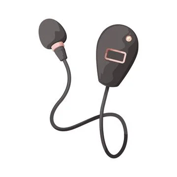 Lapel microphone illustration Stock Illustration