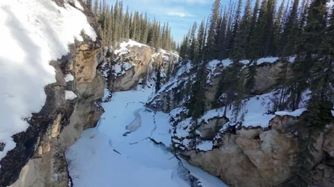 Lapie River Canyon Fly Through Video stock 306038055