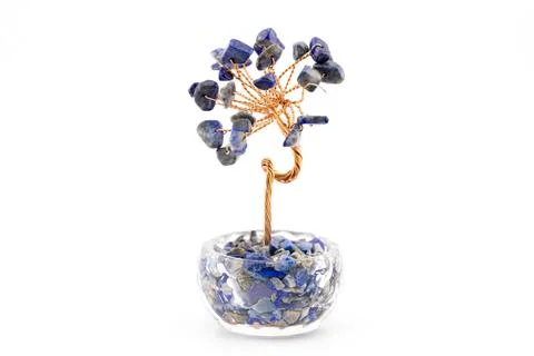 Lapis Lazuli Gemstone Tree Home Decoration Stock Photos