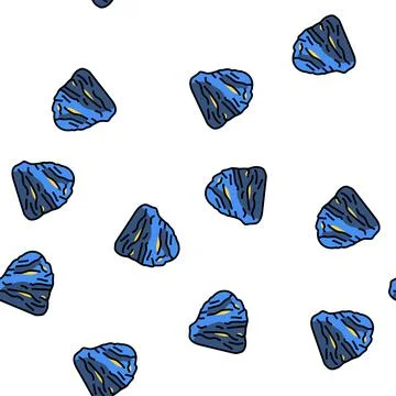 Lapis lazuli stone rock vector seamless pattern Stock Illustration