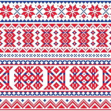 Lapland, Sami people vector seamless pattern, Scandinavian, Nordic Illustrazione stock