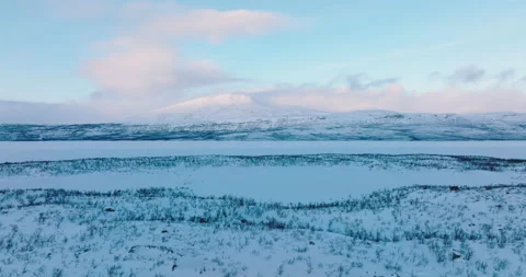 Lapland on a winter day Stock Footage 220042046