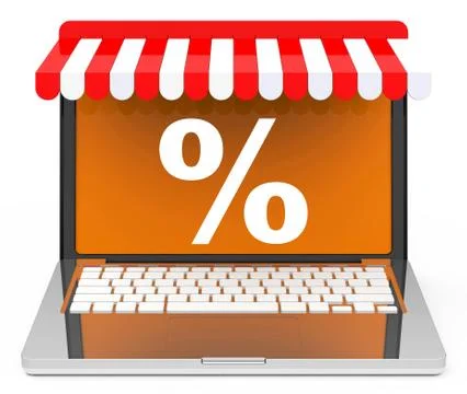 The lapotp shop Stock Illustration