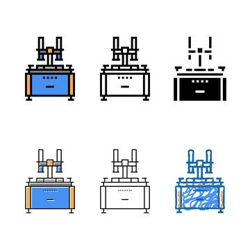 Lapping machine color multipack icon vector イラスト素材