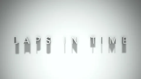 Laps in time 3D title animation white text on a white background Video stock 299702793