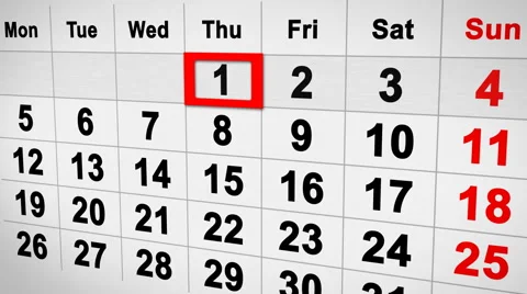 Lapse of time calendar 3d Stock Footage 5701129