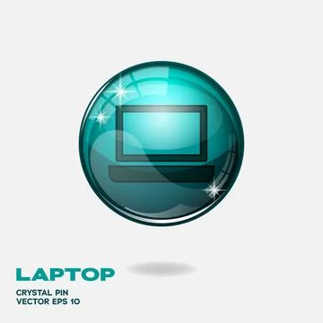Laptop 3D Buttons Illustrazione stock