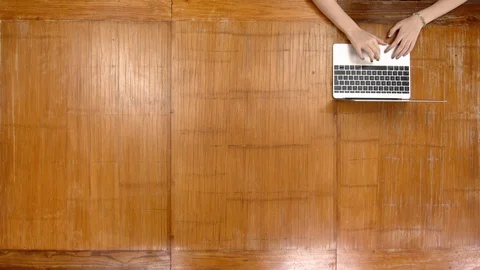 Laptop from above Stock Footage 88099646