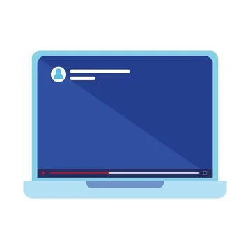Laptop with acount profile Stock Illustration