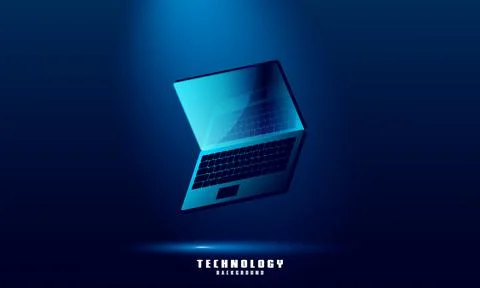Laptop analysis processing.  structure isometric vector , Database. , Laptop  Stock Illustration