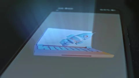 Laptop and Launching Rocket Start up concept presentation Stock Footage 304525375