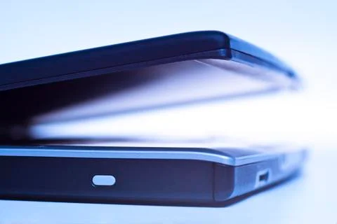 Laptop and light Stock Photos