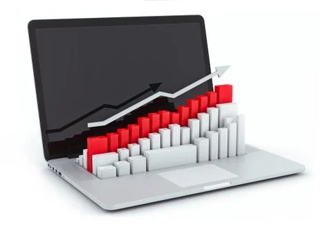 Laptop and schedule Ilustração Stock