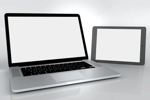 Laptop and tablet イラスト素材