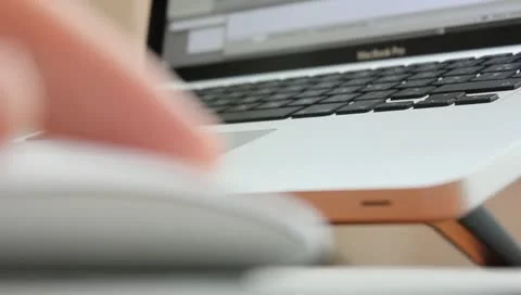 Laptop and wireless mouse Video stock 11262553