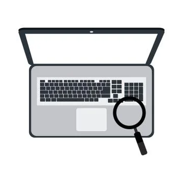 Laptop and work 스톡 일러스트