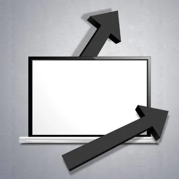 Laptop arrow Stock Illustration