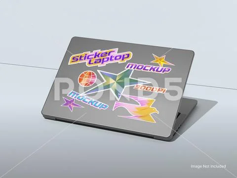 Laptop backdoor Mockup 3D Rendering PSD Template