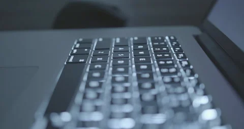 Laptop backlit keyboard Vídeo Stock 154256411