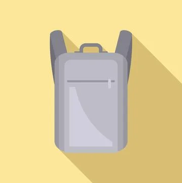 Laptop backpack icon flat vector. Bag case イラスト素材