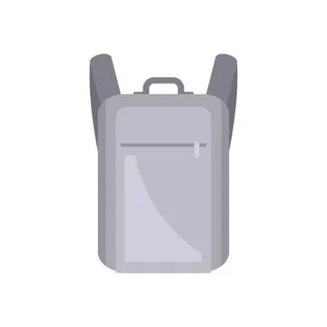 Laptop backpack icon flat vector. Bag case 스톡 일러스트