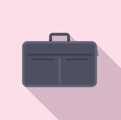 Laptop bag accessory icon flat vector. Backpack case イラスト素材