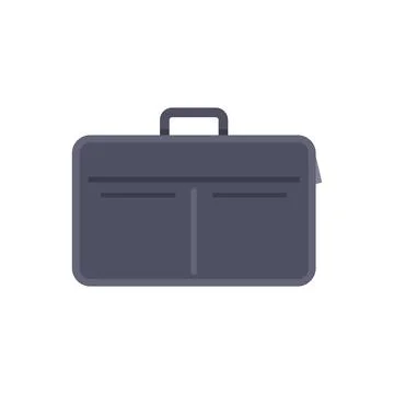 Laptop bag accessory icon flat vector. Backpack case 스톡 일러스트