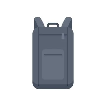 Laptop bag icon flat vector. Backpack case Stock Illustration
