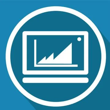 Laptop With Bar Graph Stock-Illustration