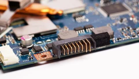 Laptop battery plug Stock Photos
