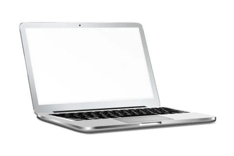 Laptop with black screen. Stock Photos